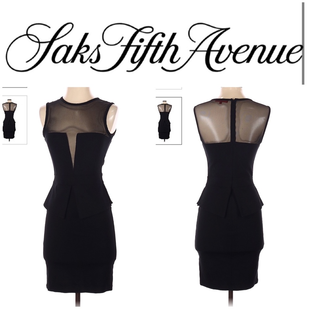 Red Saks Fifth Avenue cocktail dress.  Black size Small